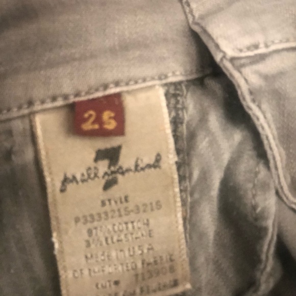 7 for all mankind Vintage Bermuda shorts in gray SZ 25 - Picture 4 of 4